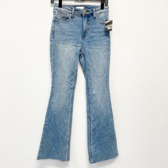 Kut From The Kloth Stella High Rise Fab Ab Flare Jeans Vintage Wash Size 00 - Picture 2 of 7